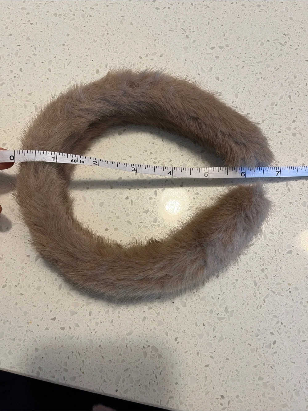 Plush Brown Fuzzy faux fur Headband